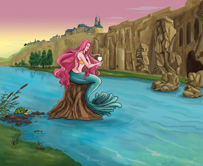 paint a beautiful mermaid