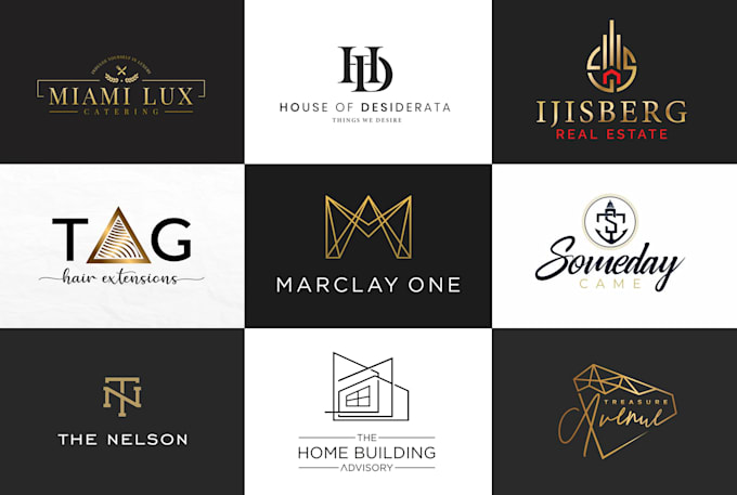create modern minimalist and luxury logo design