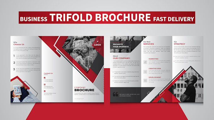 design awesome brochure, bifold, trifold  brochure, flyer template