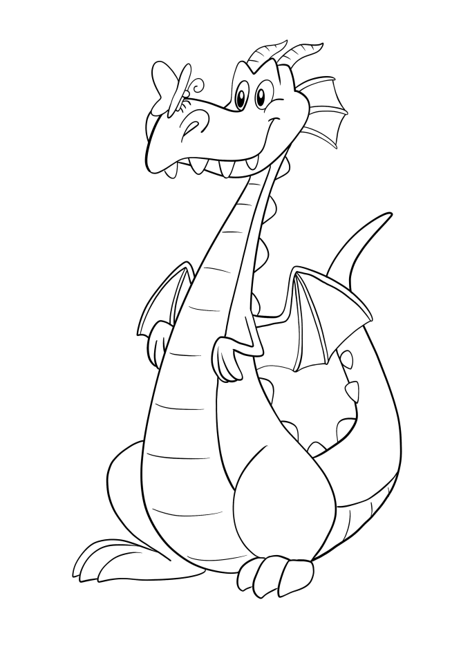 Give you 20 dragons coloring pages ready to use for coloring book by
