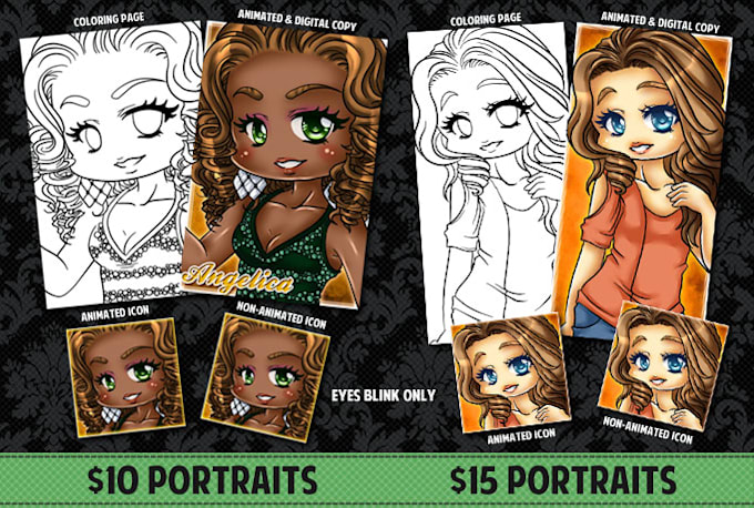 draw a cartoon portrait
