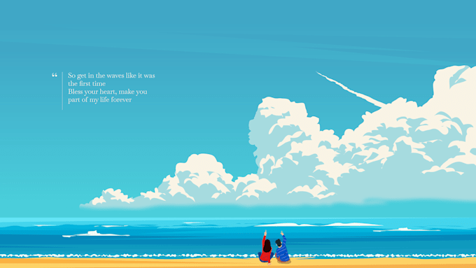 create your minimal landscape illustration