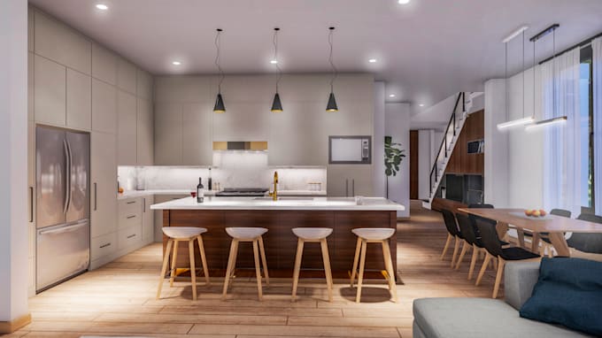 create 3d architectural rendering