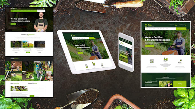 create gardening, landscaping, farming website in wordpress