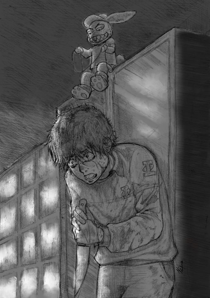 draw dark horror style escenes and creatures