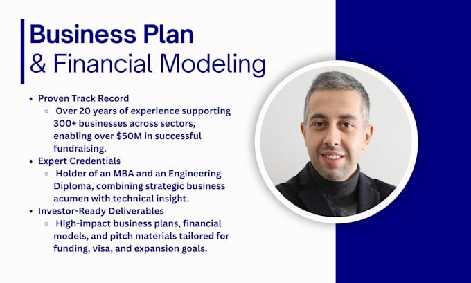 write business plan with detailed financial model