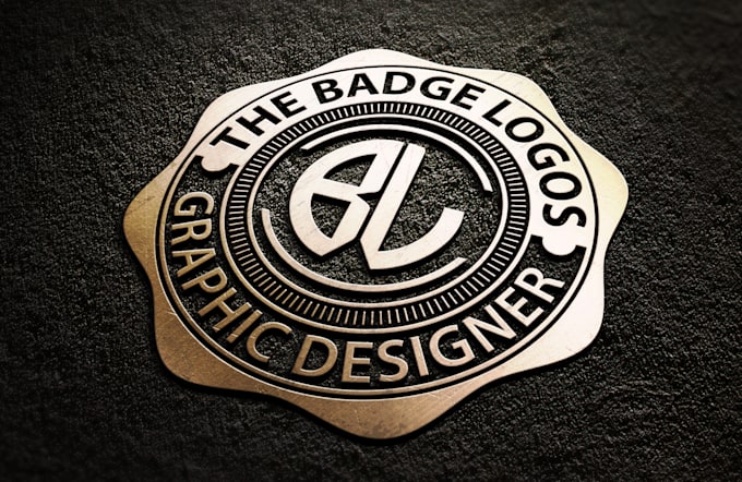 design 3d circle stamp badge logo