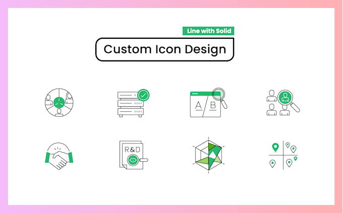 design custom vector line icons