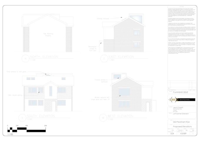draw architectural plans for a planning application and provide planning advice