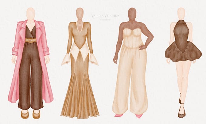 draw fashion illustration of clothes