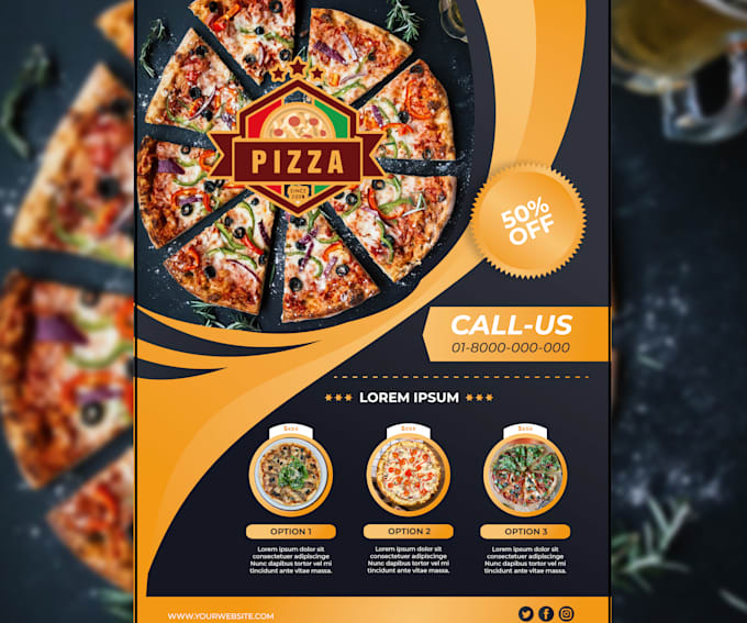 design a modern flyer,restaurant food menu, brochure,event,poster and banner