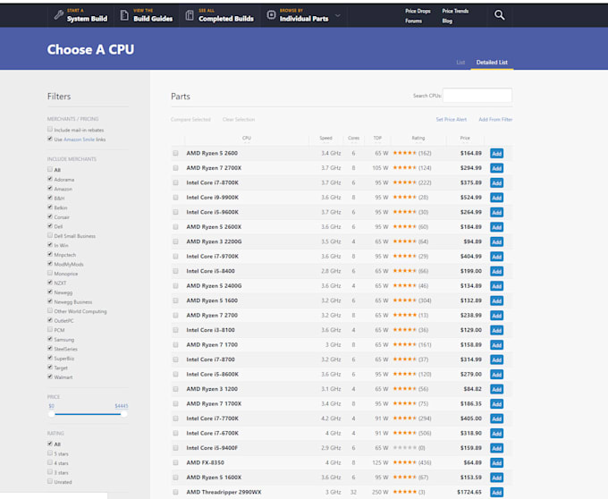 Create a personalised pc part picker list for your needs by Pcpartpicker1 Fiverr