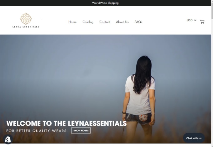 build shopify website, full customization, setup included