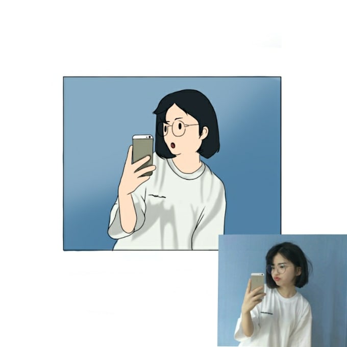 draw your character in simple style