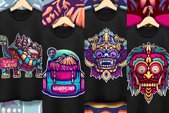create unique illustration t shirt design