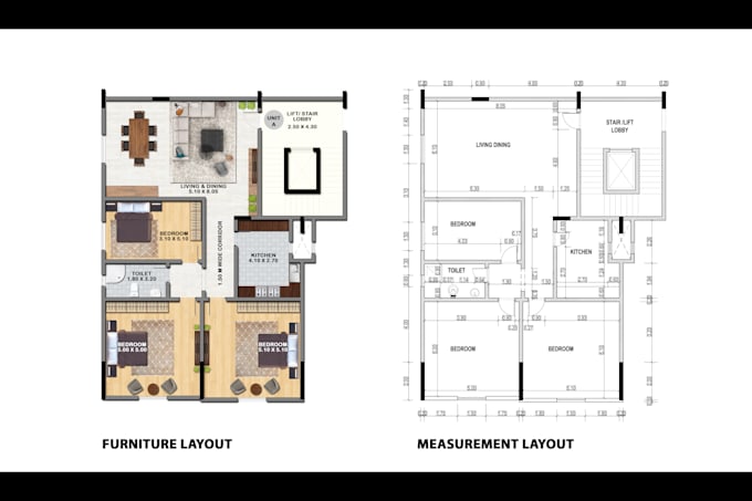 do architectural 2d floor plan, house plan, autocad drawings