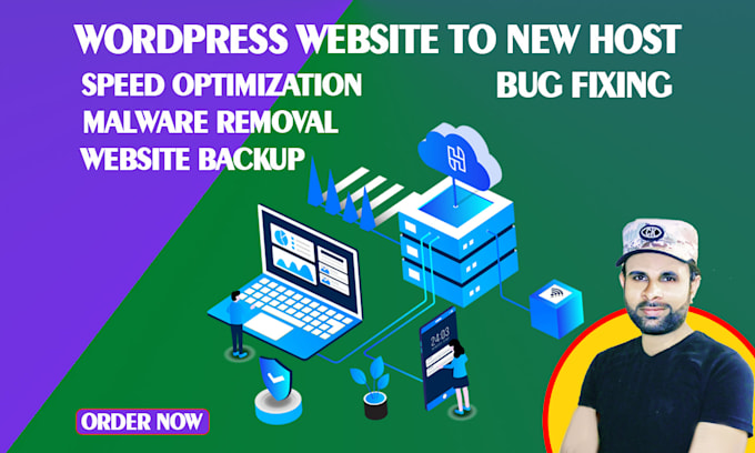 transfer backup and migrate wordpress website to new host