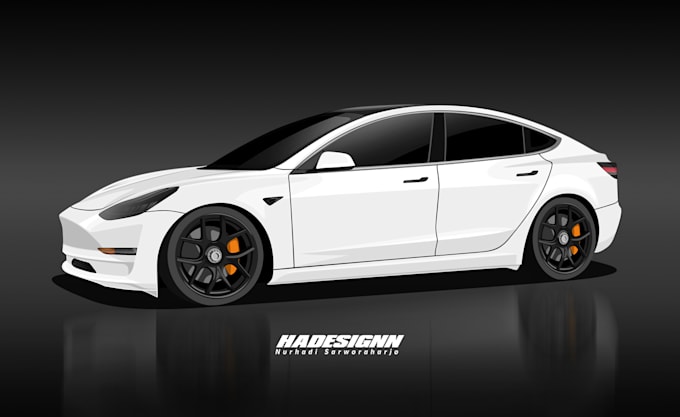 draw your car into vector illustration