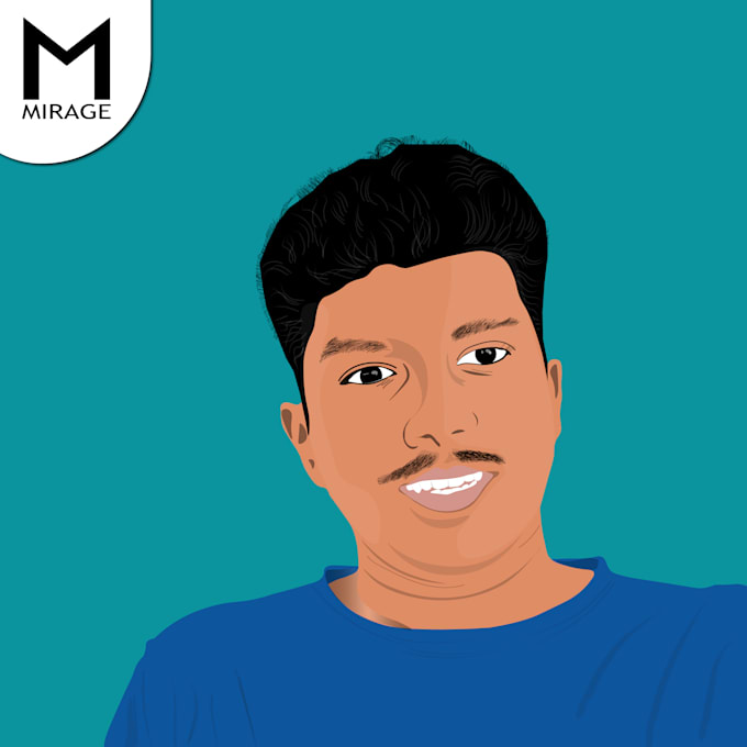 Draw high realistic vector portrait by Harith_mune1 | Fiverr