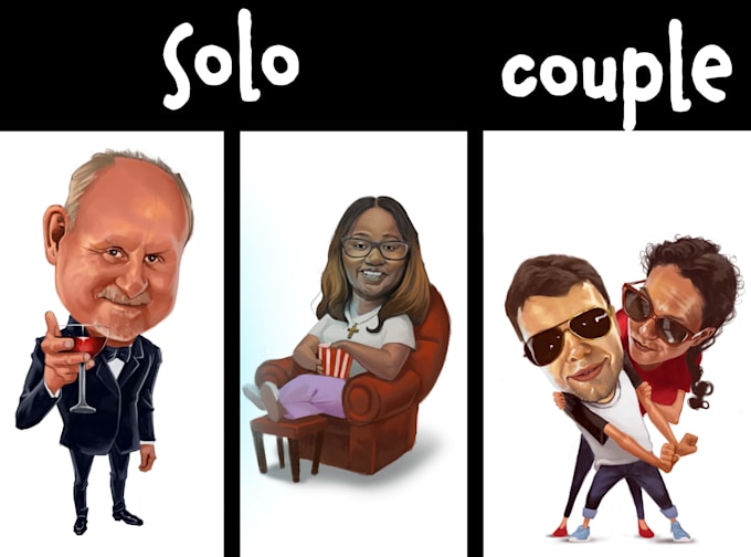 illustrate fun caricatures for you