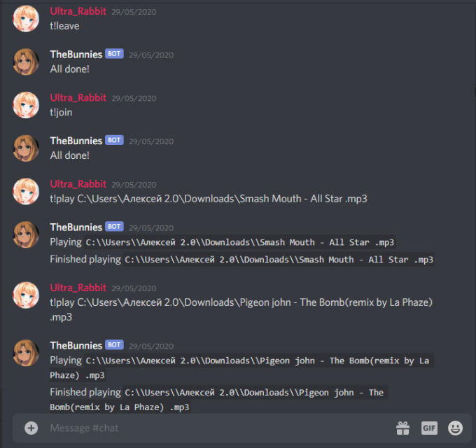 Make You A Custom Discord Bot Using Csharp By Ultra Rabbit A discord music bot providing high quality music from youtube, radio stations, soundcloud, twitch, discord.fm and much more. fiverr