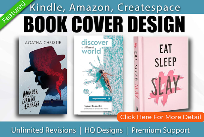 kindle, amazon, createspace book cover design within 24 hrs