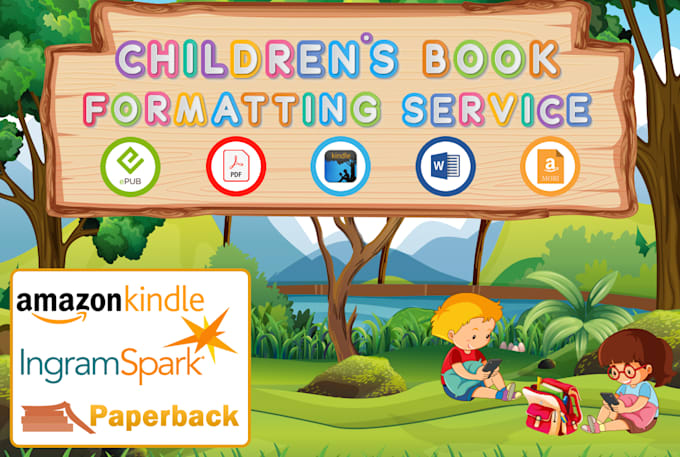 do children book formatting for amazon KDP or kindle