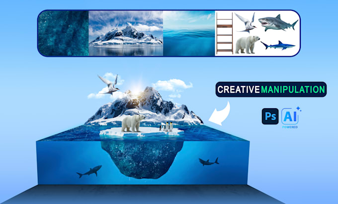 do fast creative photoshop image editing and photo manipulation