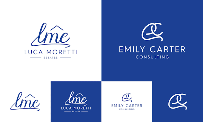 do a clean name monogram signature style logo design 24hour delivery