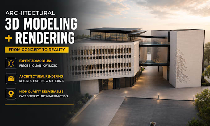 create high quality 3d architectural models in rhino 3d