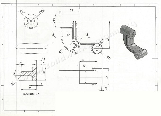 2d drawing to 3d model solidworks