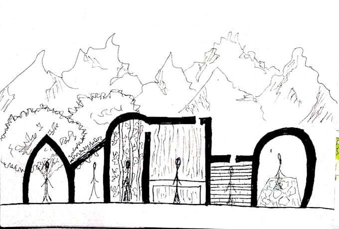 make hand drawn sketches for your architectural project