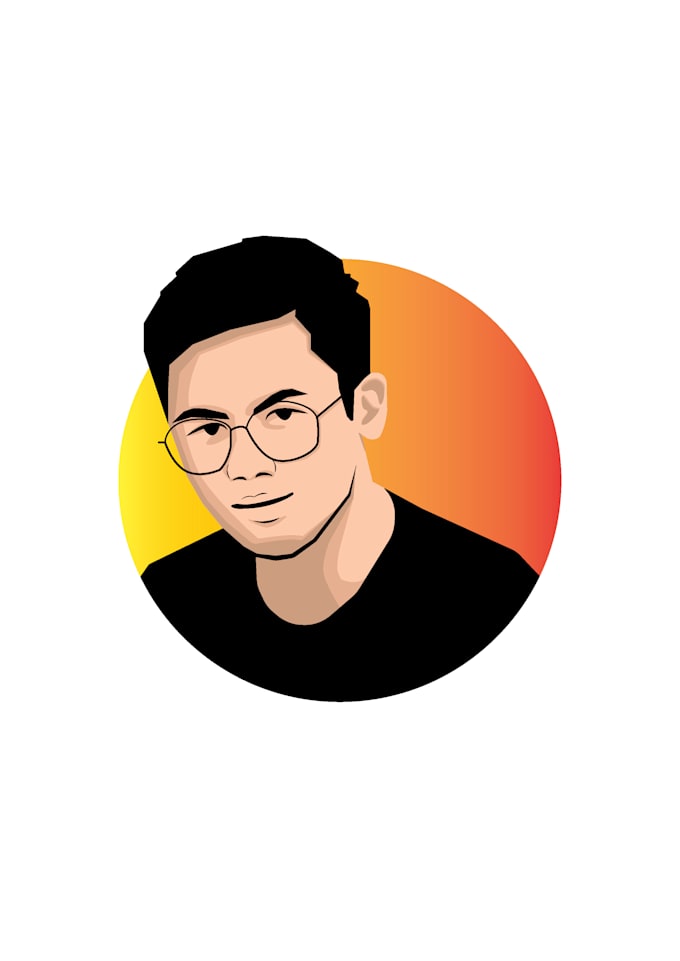Do simple portrait vector art by Delfiniiicachin | Fiverr