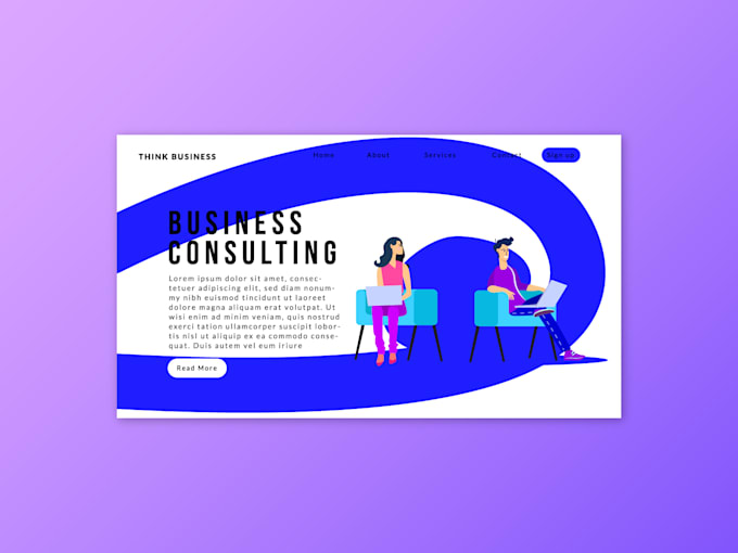 Do nice and clean landing page header ui design by Designbydi | Fiverr