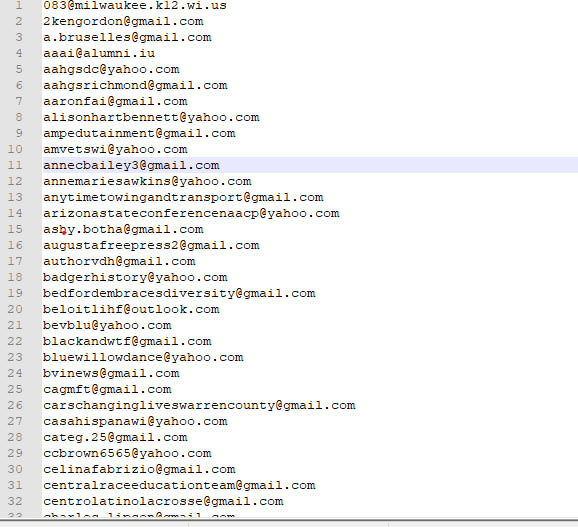 collect niche targeted email address list