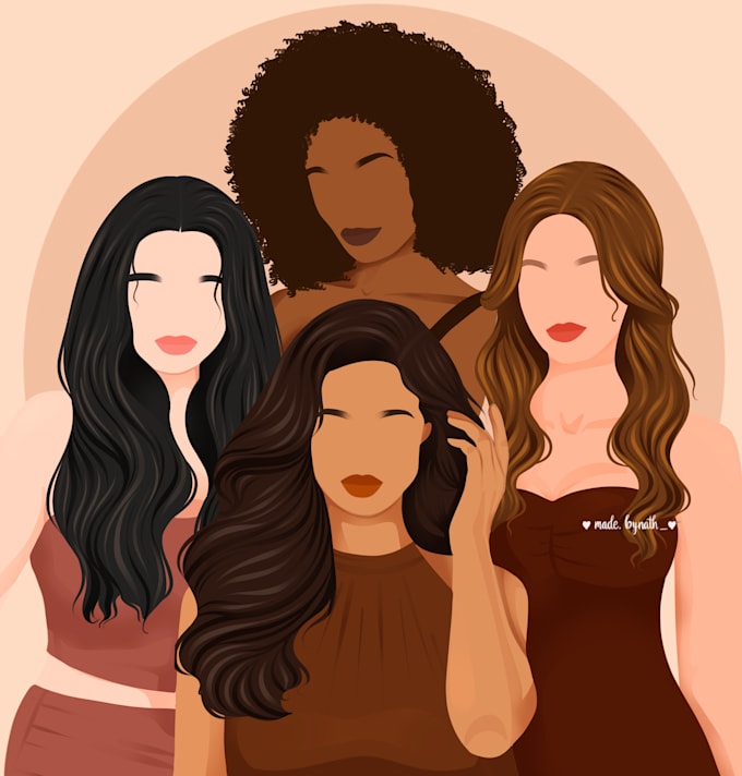 do minimalist person,couple or group illustration