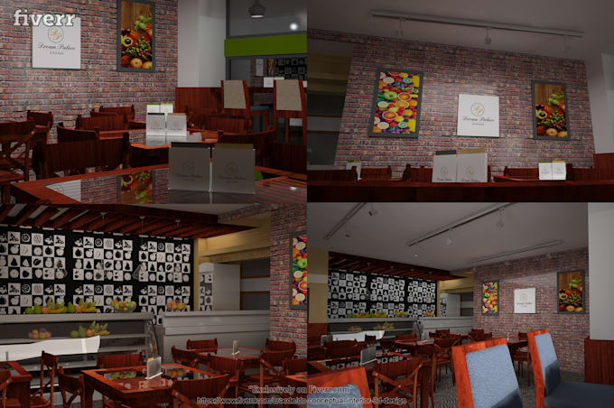 do conceptual interior 3d design