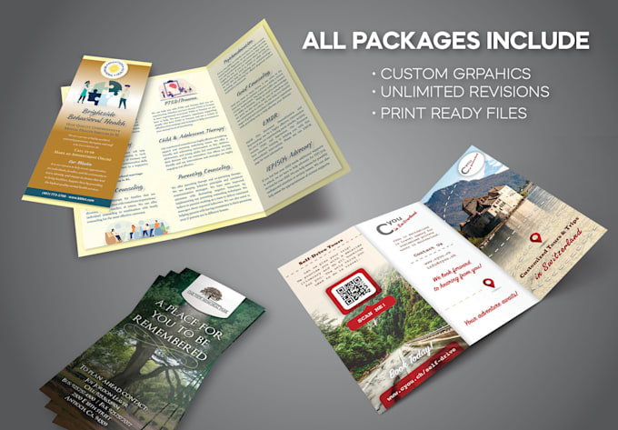 design a business flyer, brochure, postcard, or menu