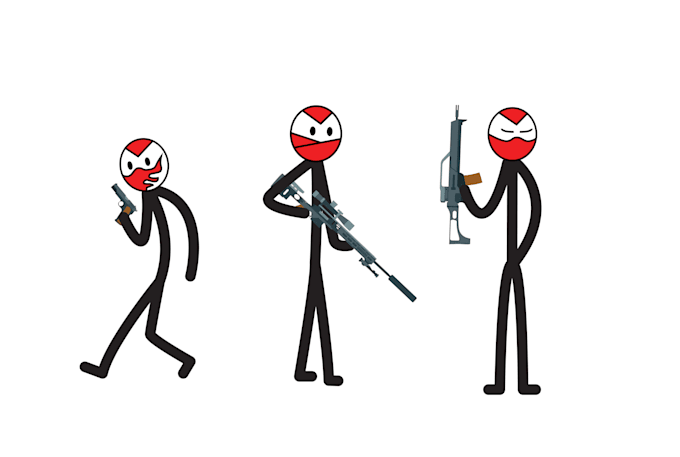 draw stick man illustration in any poses