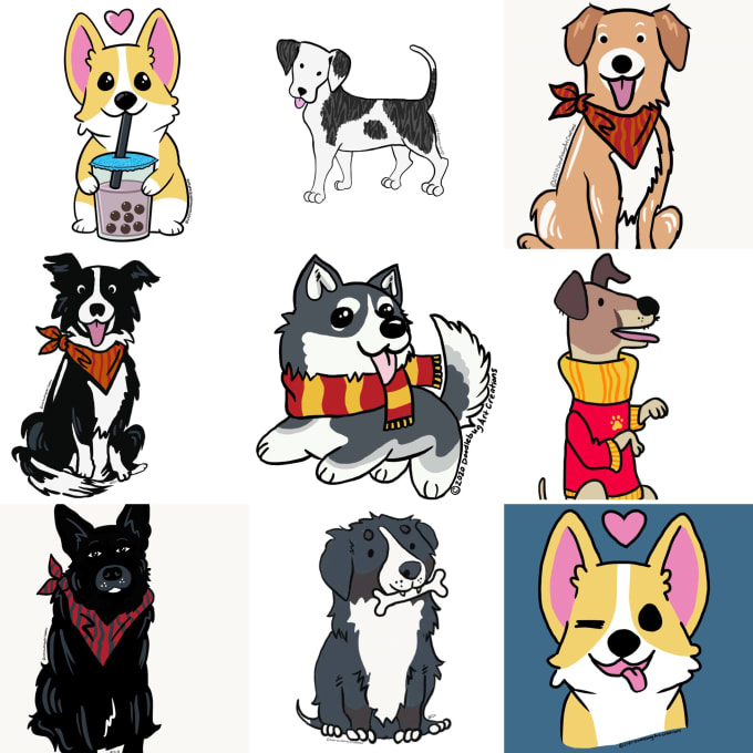 Turn your pet into a cartoon by Doodlebugart | Fiverr