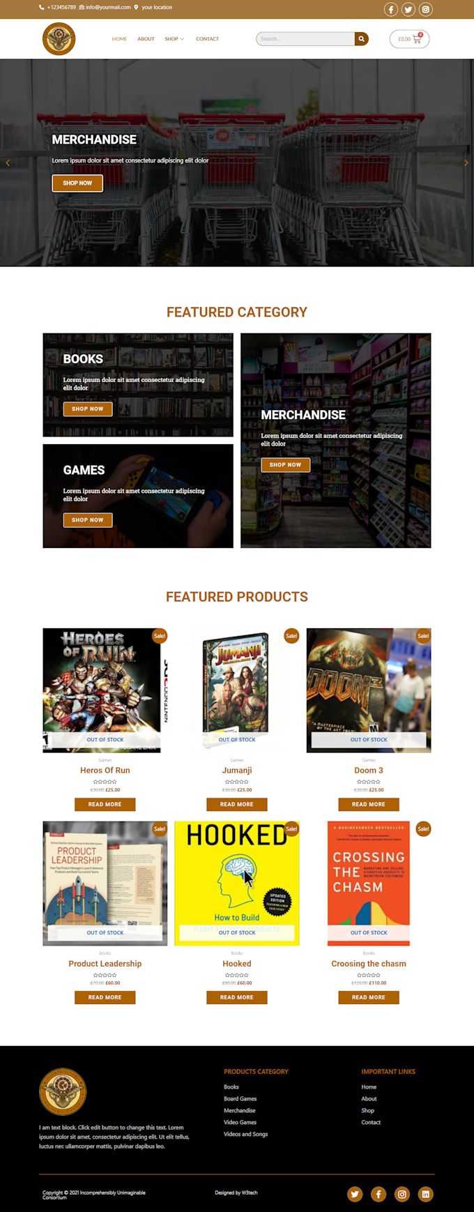 design or redesign your ecommerce website or online store