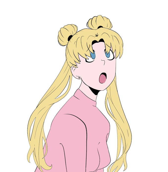 Draw sailor moon scene in a unique anime style by Probablyleiy