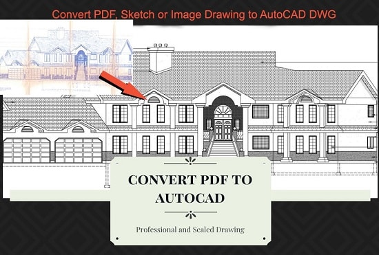 Convert pdf to autocad, jpg drawing or sketch to autocad dwg by Techno ...