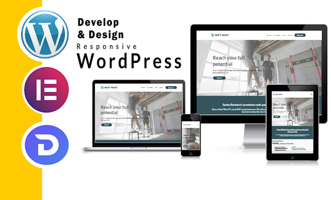 create and design wordpress website, wordpress landing page, business website