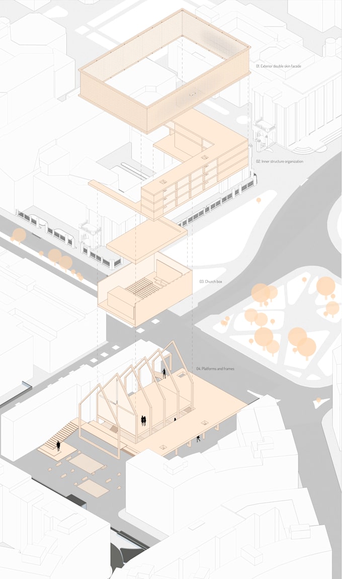 Create professional 2d, 3d architectural concept diagrams by Iriskoni ...