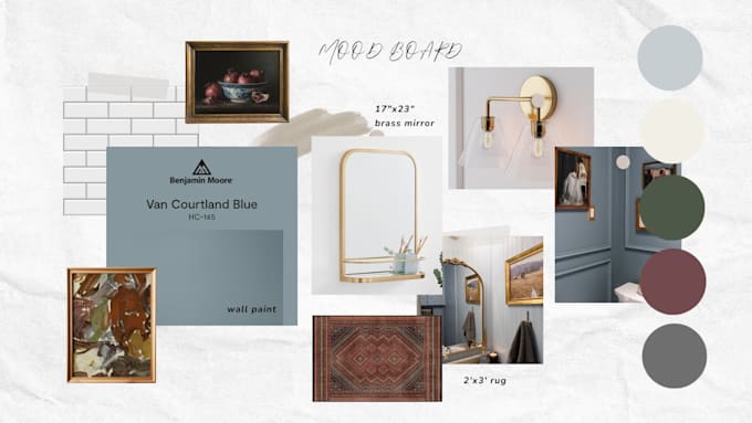 refresh your bathroom design with layout, mood board and shopping list