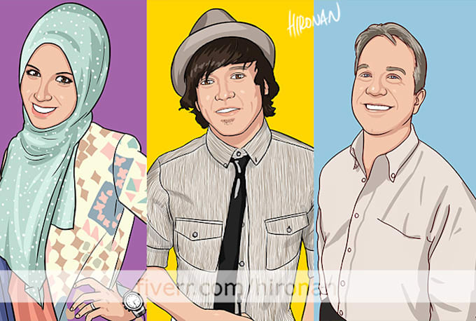 draw your cute cartoon portrait