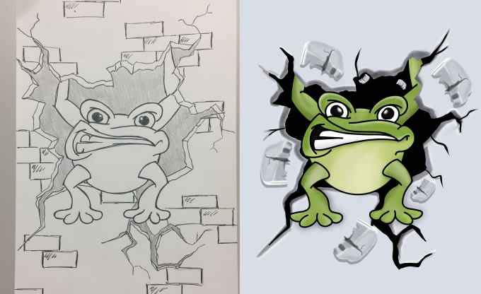 convert your sketch or idea into a procreate illustration