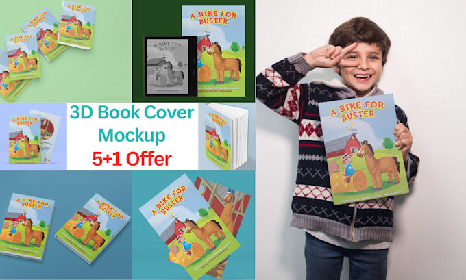 create 3d mockup design of your children book covers