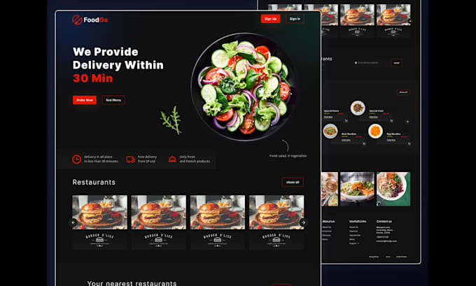 design restaurant, online ordering, and other websites using wordpress